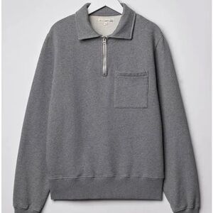 Men's Quarter-Zip Pocket Sweatshirt - Gray